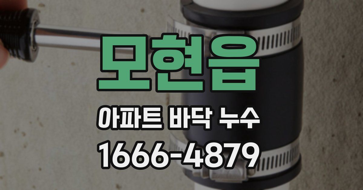 모현읍 아파트 바닥 누수