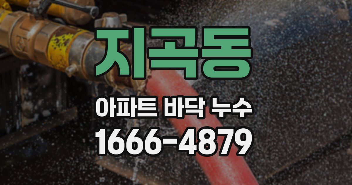 지곡동 아파트 바닥 누수
