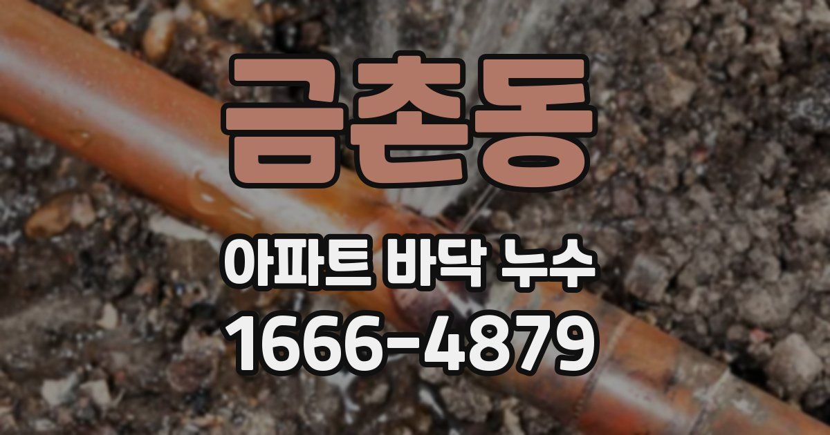 금촌동 아파트 바닥 누수