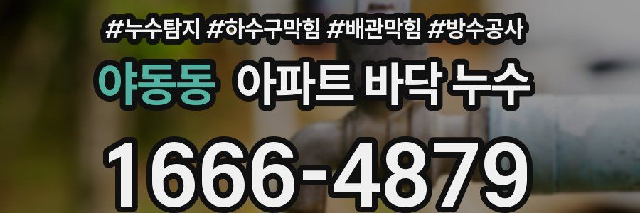 야동동 아파트 바닥 누수