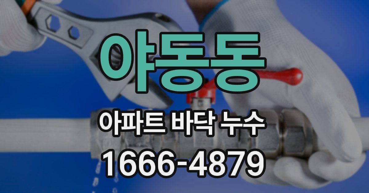 야동동 아파트 바닥 누수