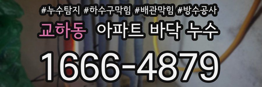 교하동 아파트 바닥 누수