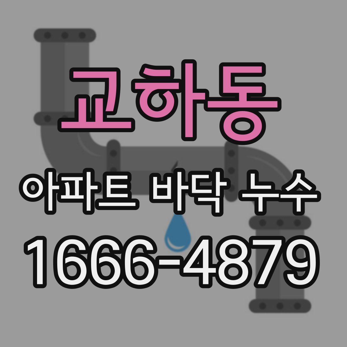 교하동 아파트 바닥 누수
