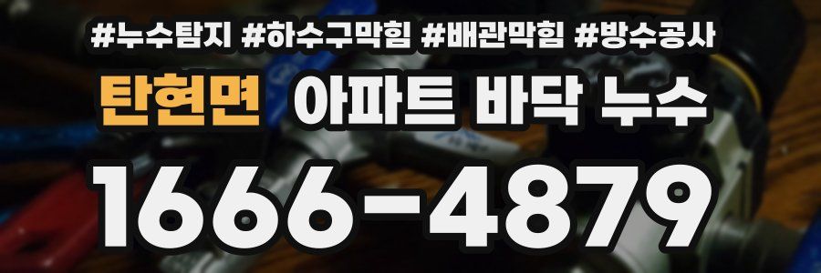 탄현면 아파트 바닥 누수