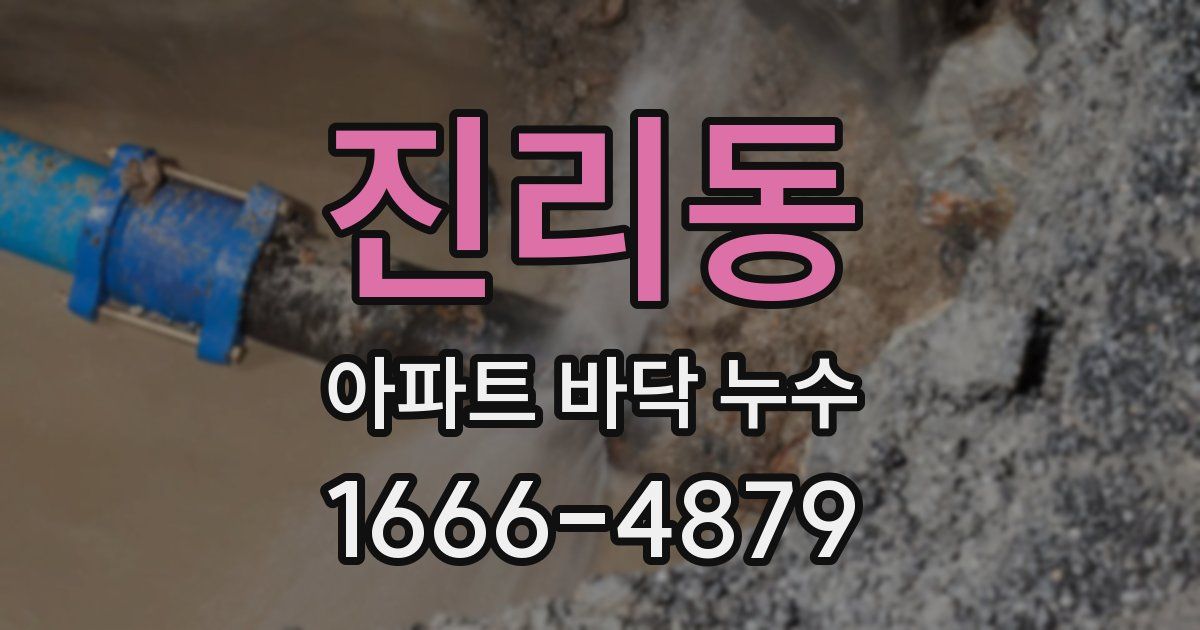 진리동 아파트 바닥 누수