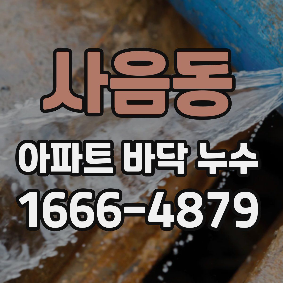 사음동 아파트 바닥 누수