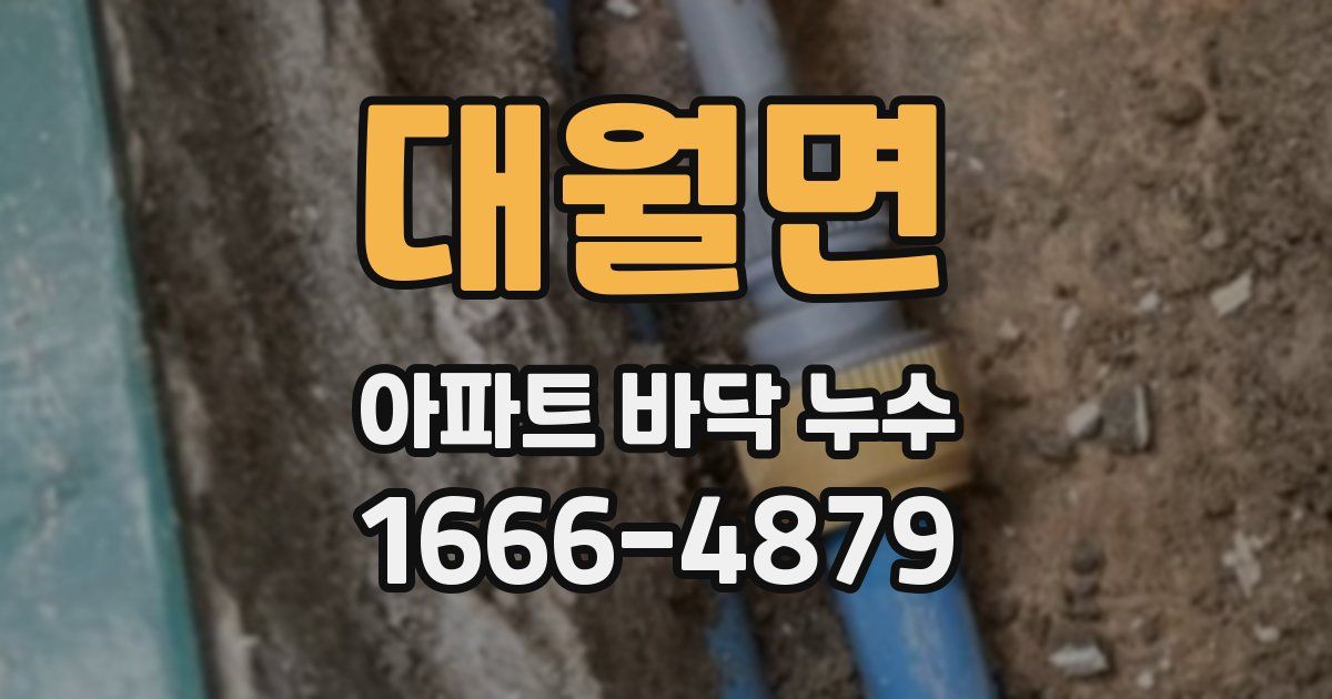 대월면 아파트 바닥 누수