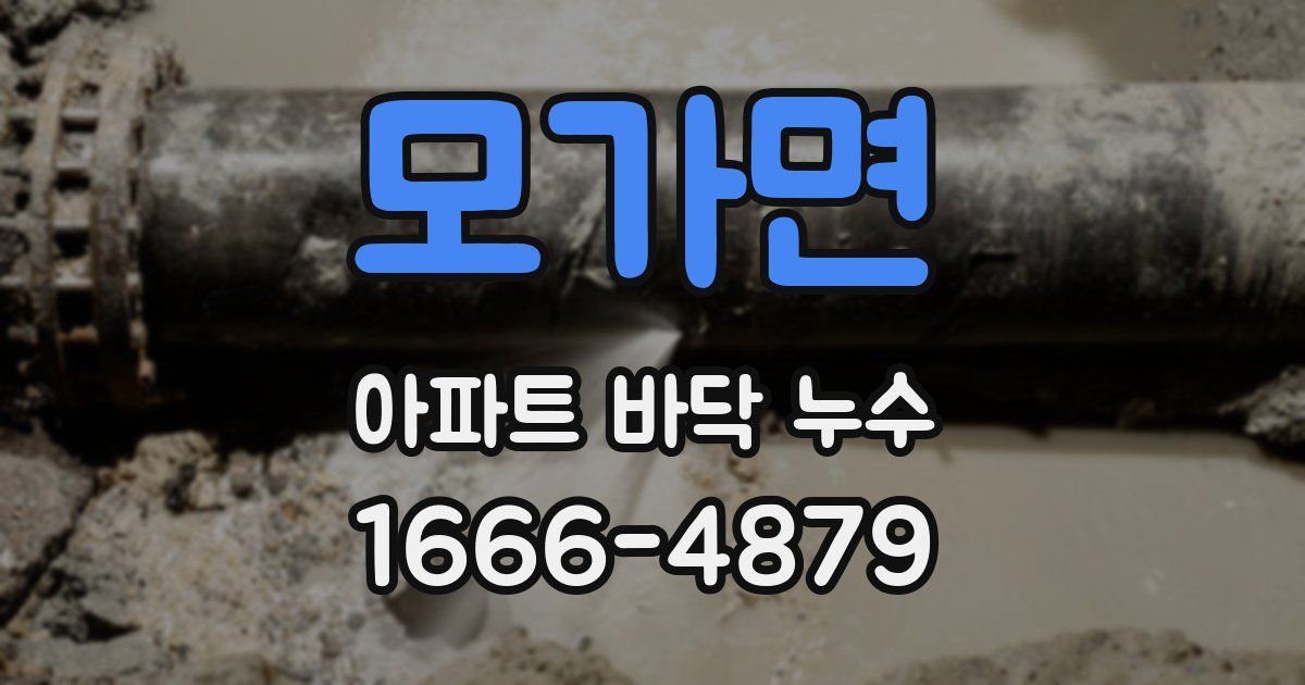 모가면 아파트 바닥 누수