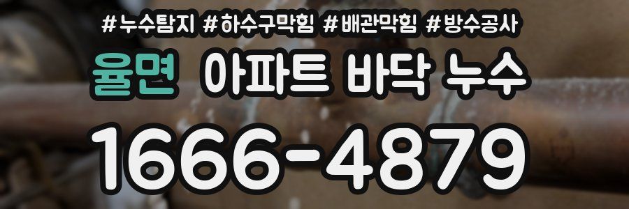 율면 아파트 바닥 누수