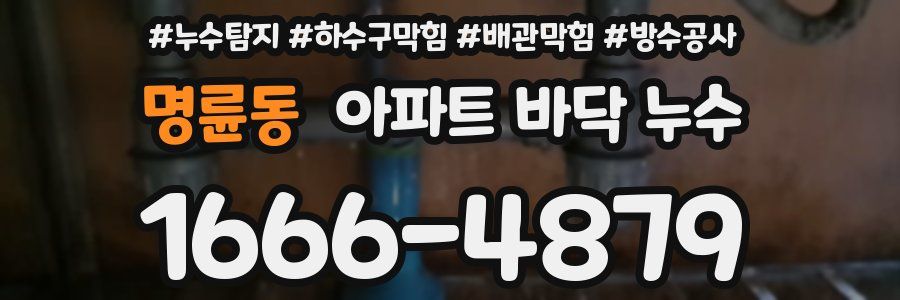 명륜동 아파트 바닥 누수