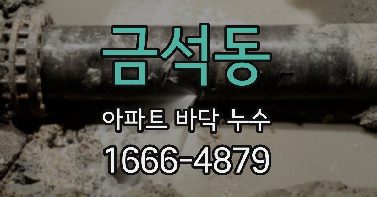 금석동 아파트 바닥 누수