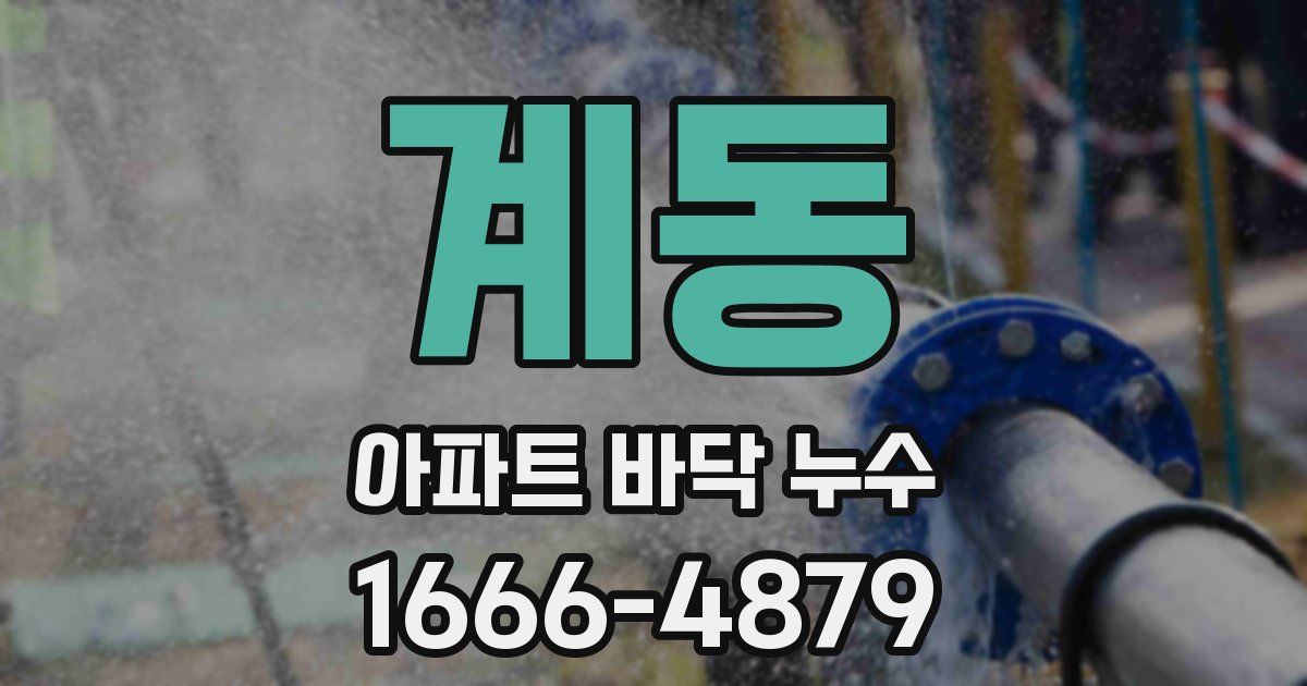 계동 아파트 바닥 누수