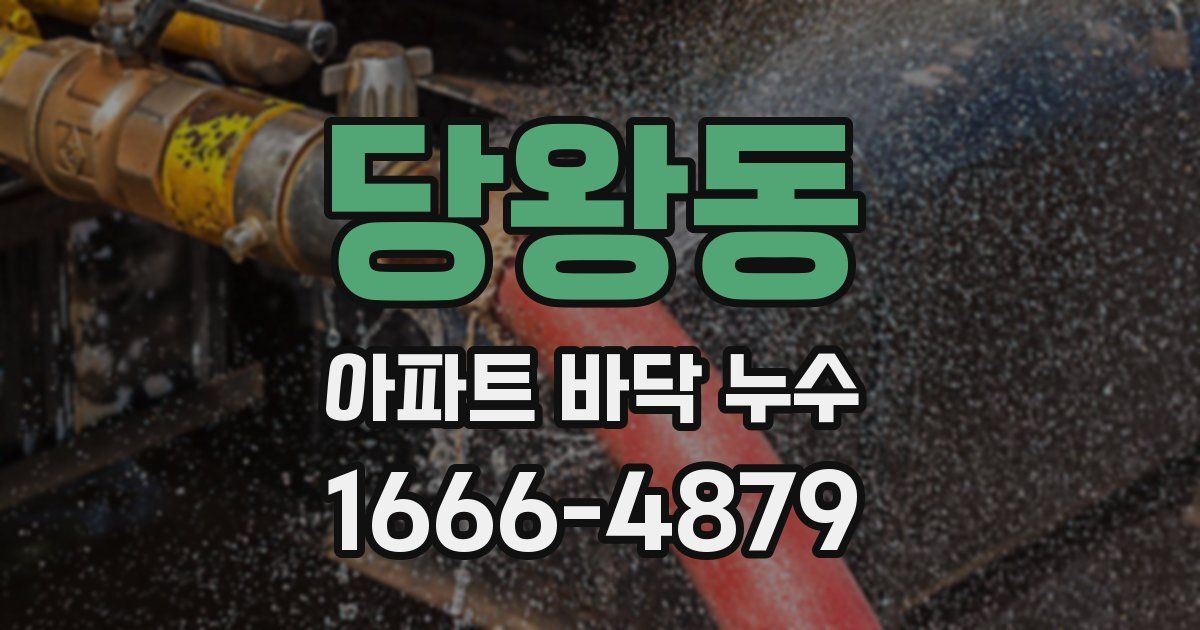 당왕동 아파트 바닥 누수