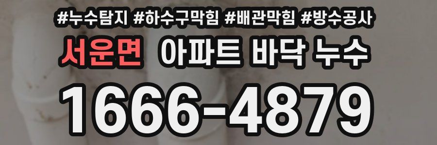 서운면 아파트 바닥 누수