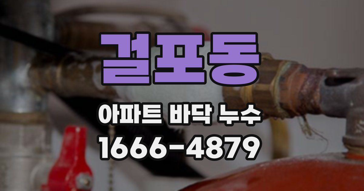 걸포동 아파트 바닥 누수