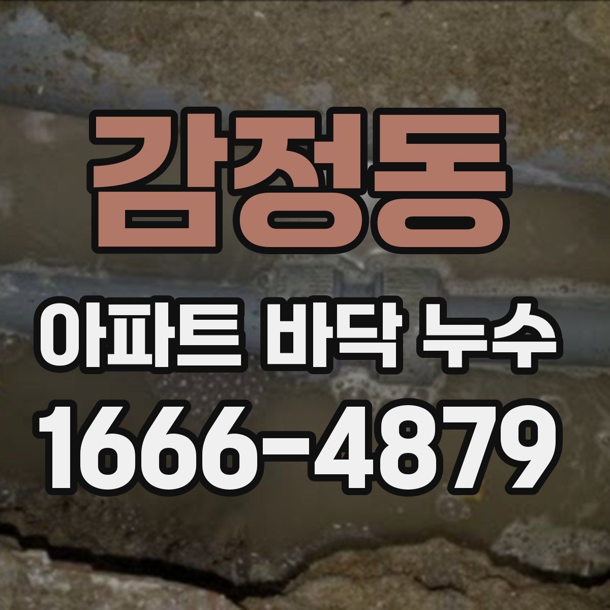 감정동 아파트 바닥 누수
