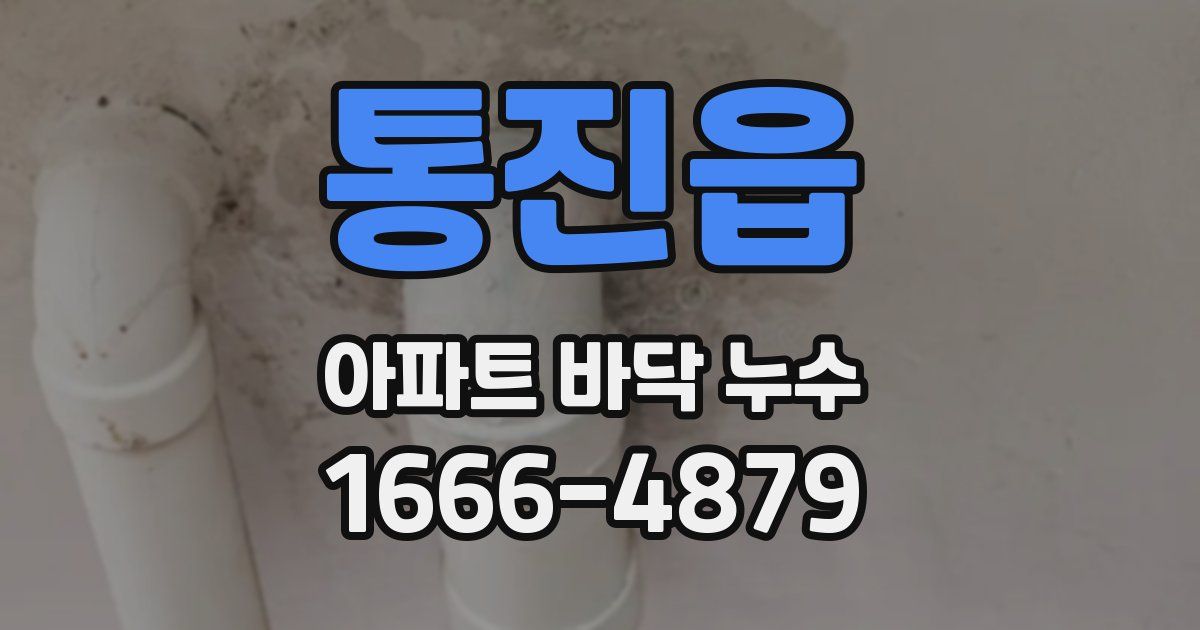 통진읍 아파트 바닥 누수