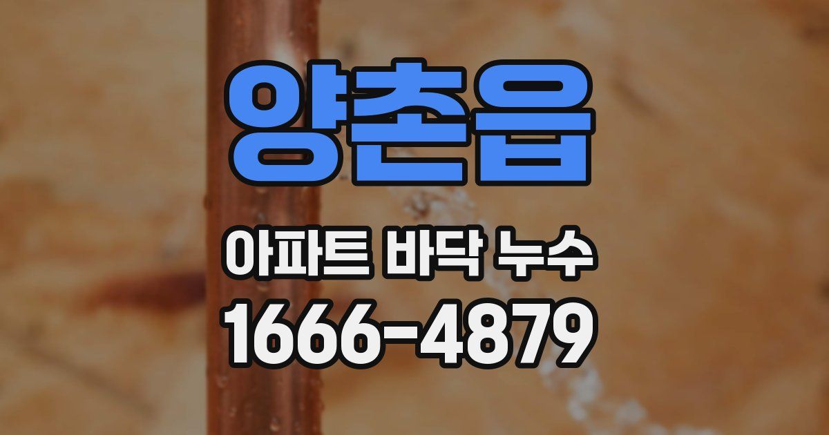 양촌읍 아파트 바닥 누수