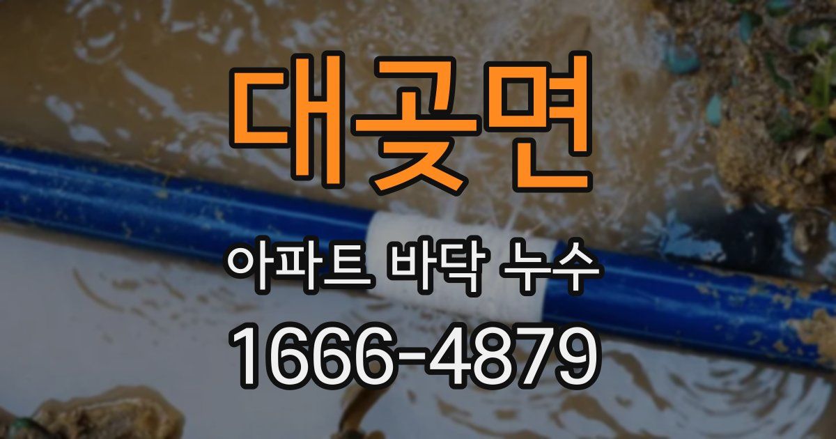 대곶면 아파트 바닥 누수