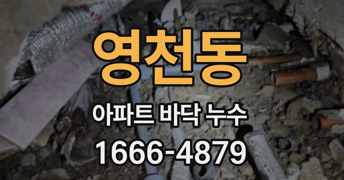 영천동 아파트 바닥 누수