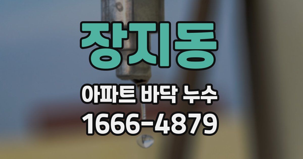 장지동 아파트 바닥 누수