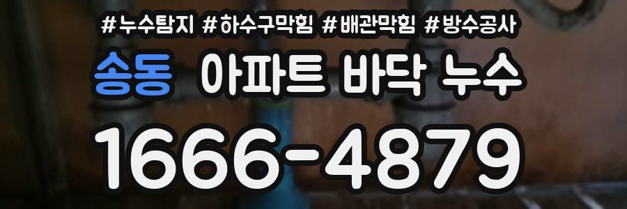 송동 아파트 바닥 누수
