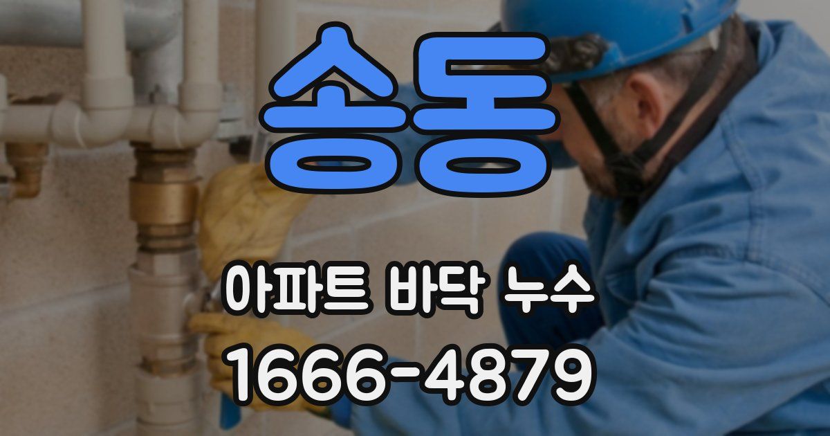 송동 아파트 바닥 누수