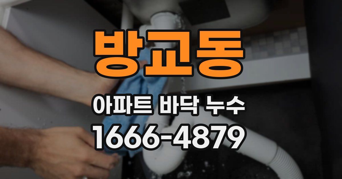 방교동 아파트 바닥 누수