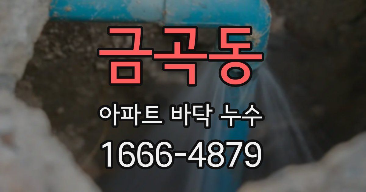 금곡동 아파트 바닥 누수