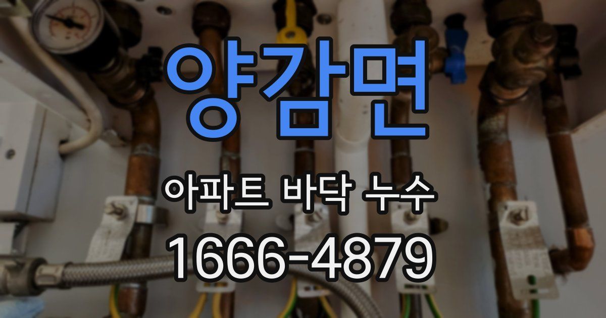 양감면 아파트 바닥 누수