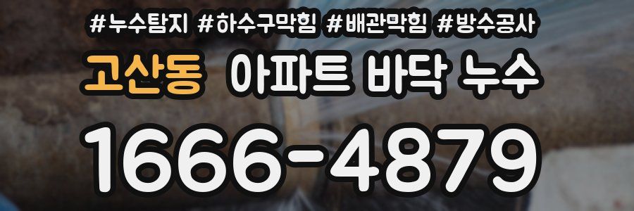 고산동 아파트 바닥 누수