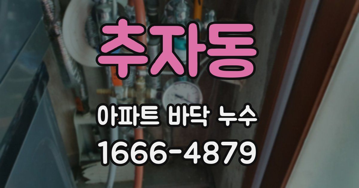 추자동 아파트 바닥 누수
