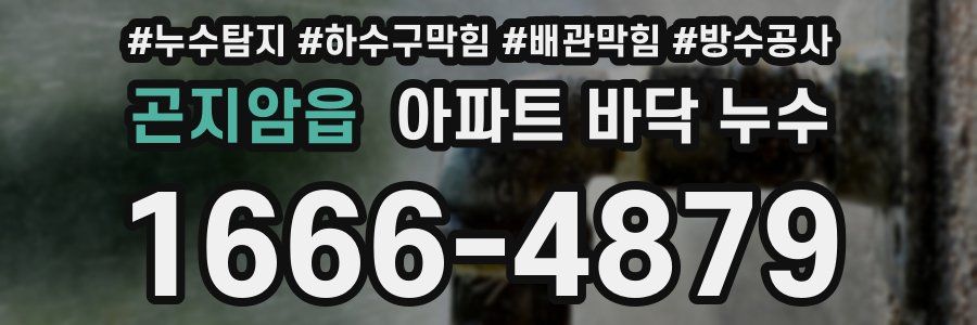곤지암읍 아파트 바닥 누수