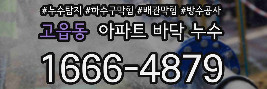 고읍동 아파트 바닥 누수