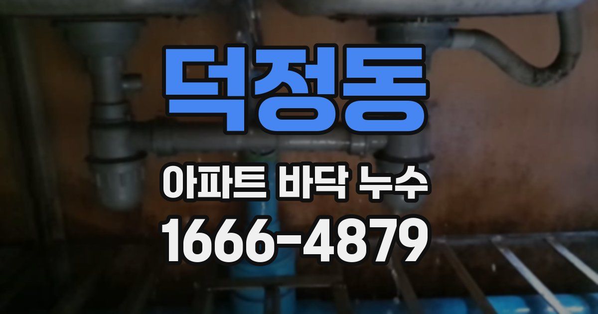 덕정동 아파트 바닥 누수