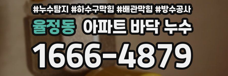 율정동 아파트 바닥 누수