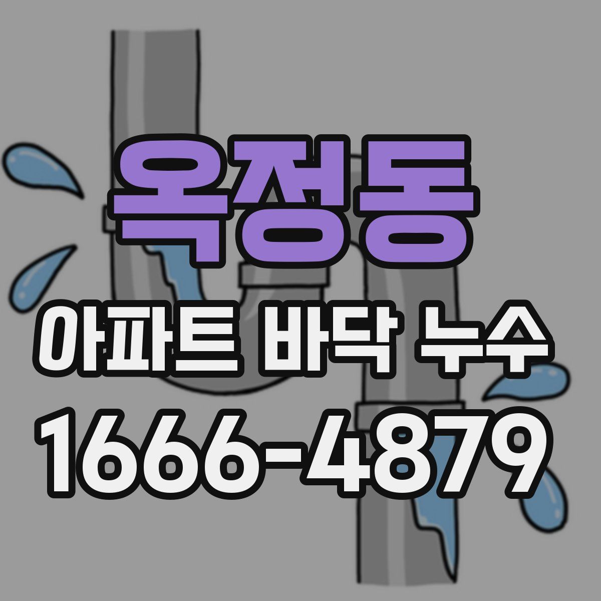 옥정동 아파트 바닥 누수