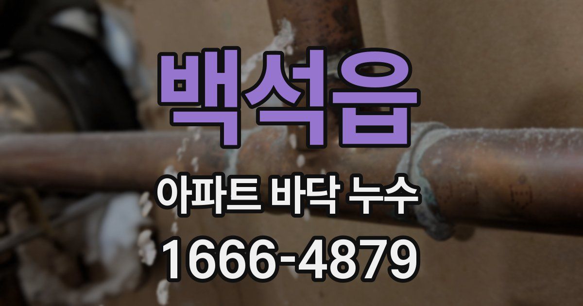 백석읍 아파트 바닥 누수