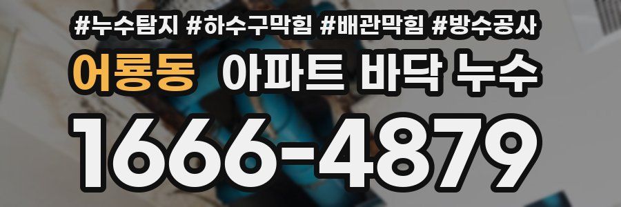 어룡동 아파트 바닥 누수