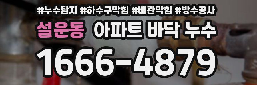 설운동 아파트 바닥 누수