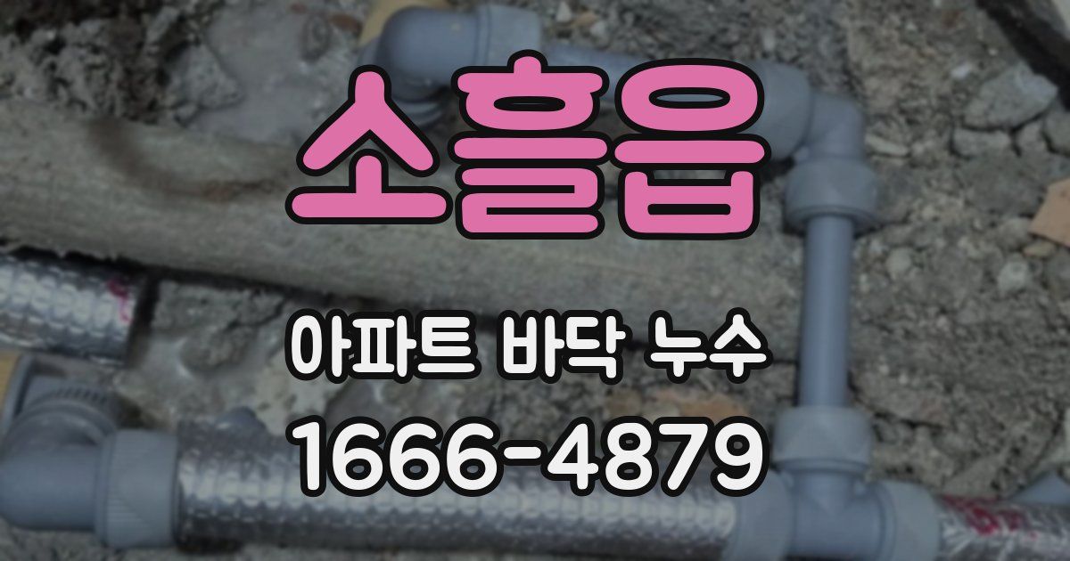 소흘읍 아파트 바닥 누수