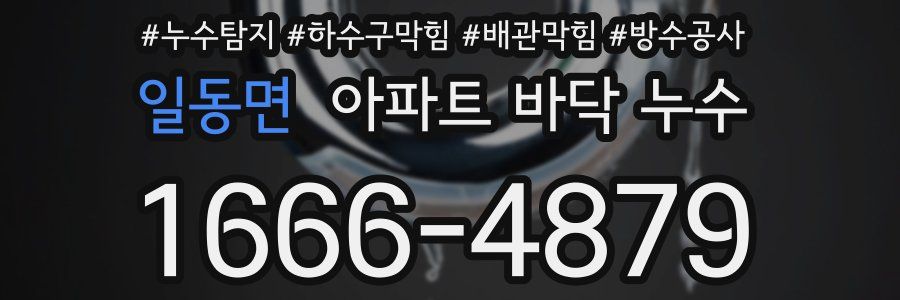일동면 아파트 바닥 누수