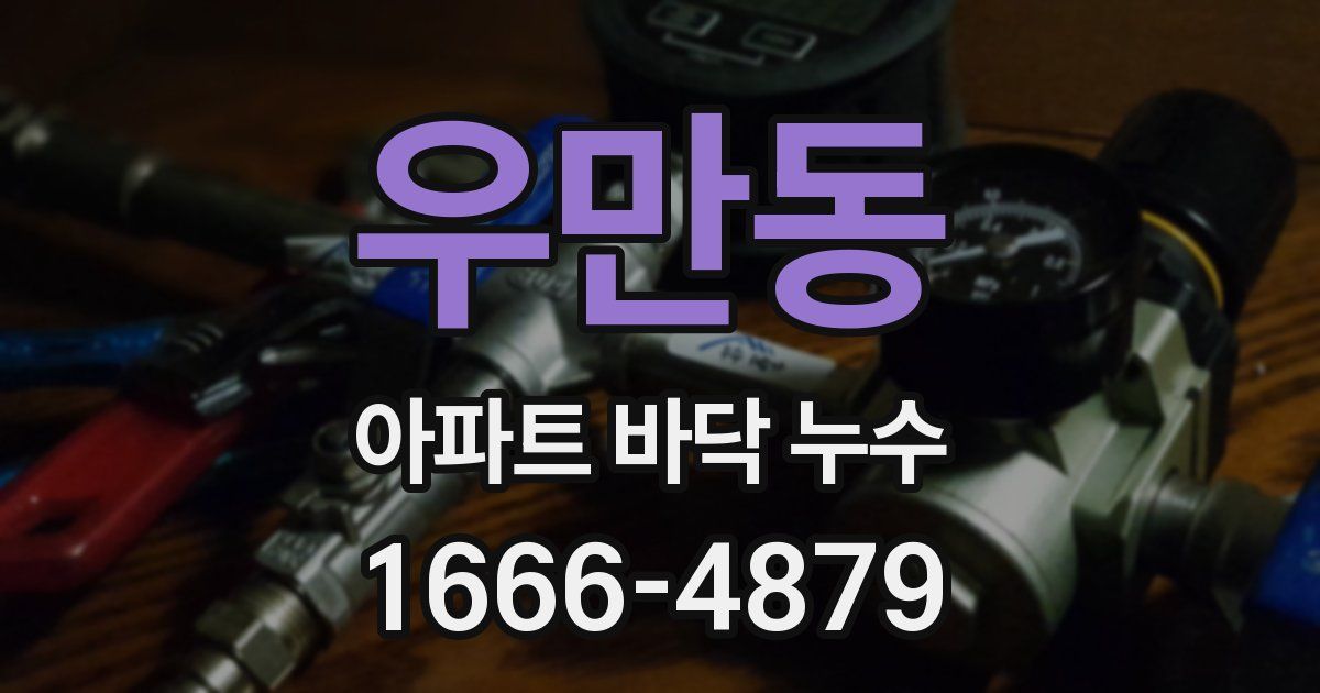 우만동 아파트 바닥 누수
