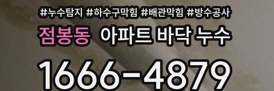 점봉동 아파트 바닥 누수
