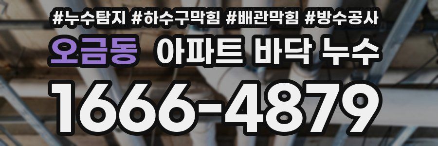 오금동 아파트 바닥 누수