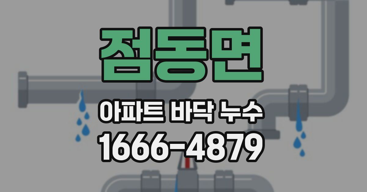 점동면 아파트 바닥 누수
