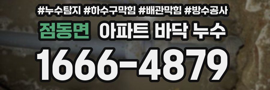 점동면 아파트 바닥 누수