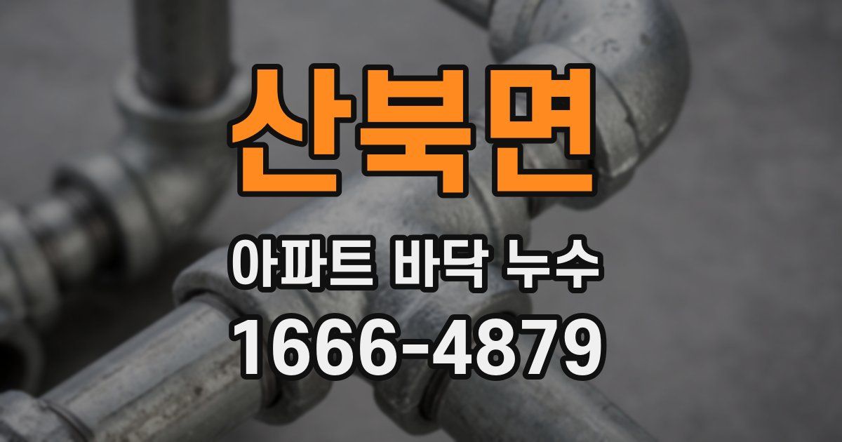 산북면 아파트 바닥 누수