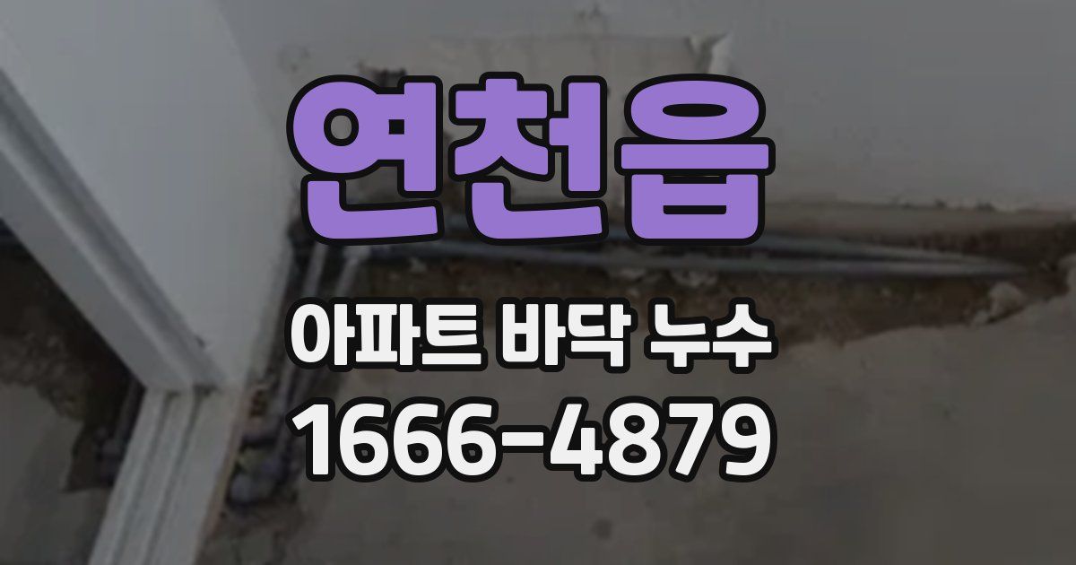 연천읍 아파트 바닥 누수