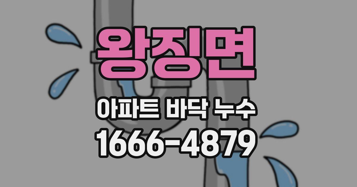 왕징면 아파트 바닥 누수